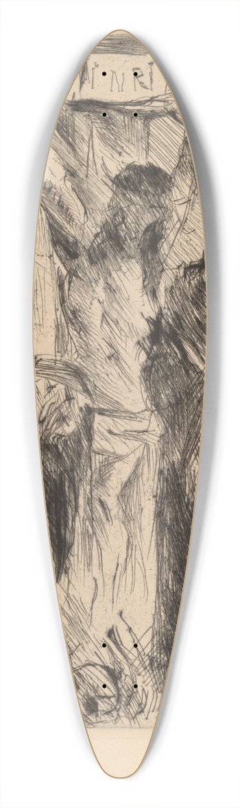 Lovis Corinth - Crucifixion 39.3 inch art pintail longboard deck