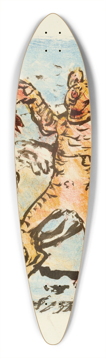 Lovis Corinth - Der Kater Hinze Und Eine Singende Gans 39.3 inch art pintail longboard deck