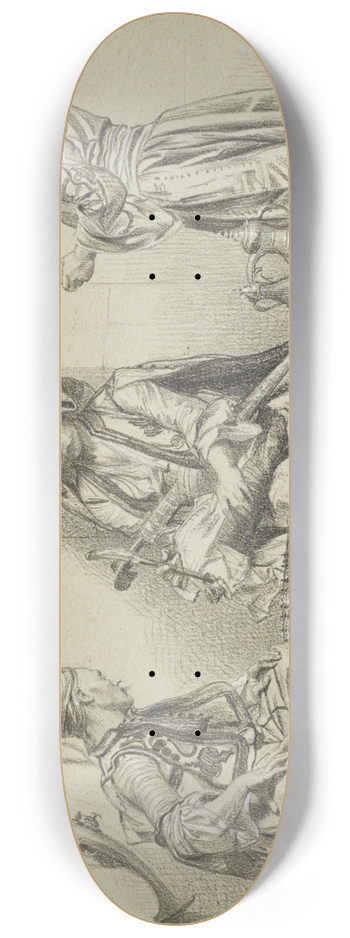 Alexandre Bida - The Chess Players 8.25 inch art skate deck