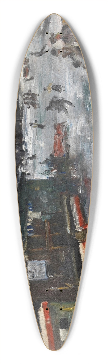 Lovis Corinth - Eisbahn im Berliner Tiergarten 39.3 inch art pintail longboard deck