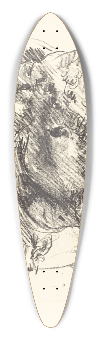 Lovis Corinth - Head of a Steer (Stierkopf) 39.3 inch art pintail longboard deck
