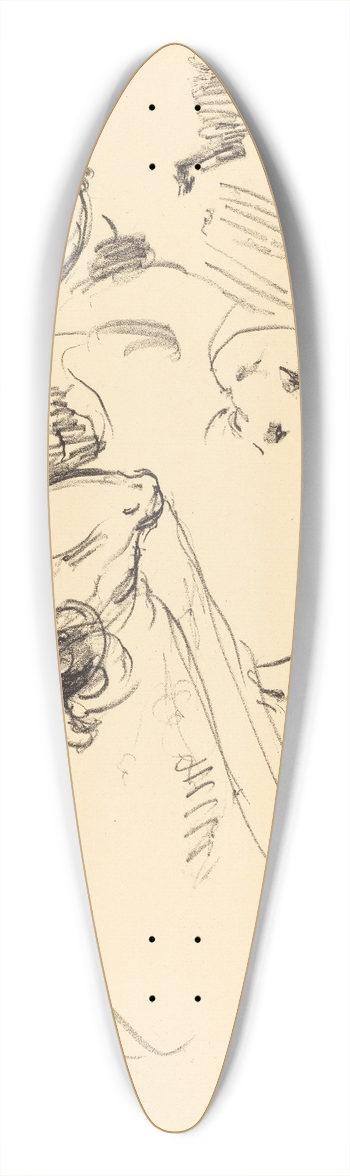 Lovis Corinth - Rams (Schafbcke) 39.3 inch art pintail longboard deck