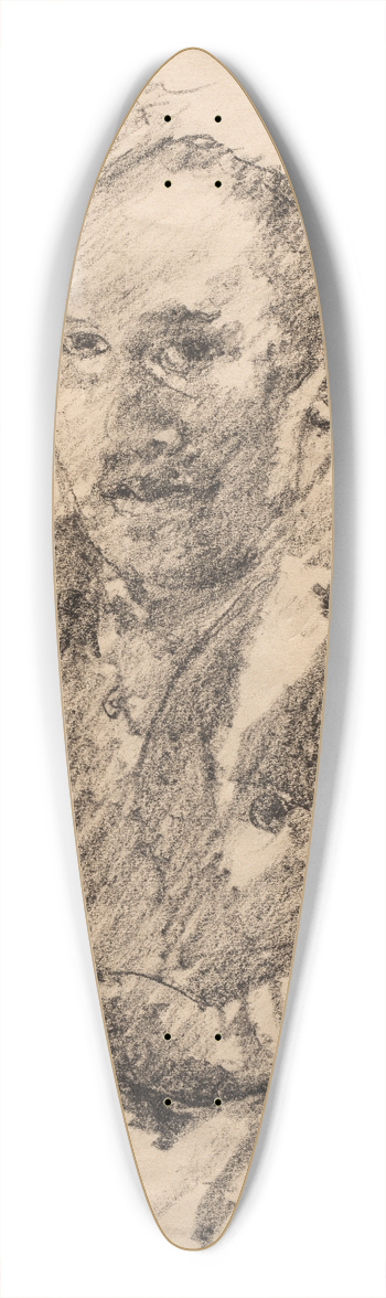 Lovis Corinth - Self-Portrait 39.3 inch art pintail longboard deck