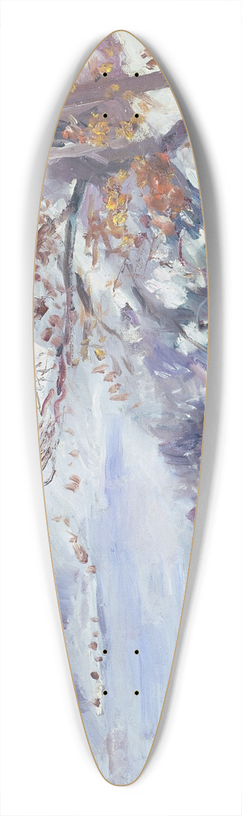 Lovis Corinth - Walchensee in Winter 39.3 inch art pintail longboard deck