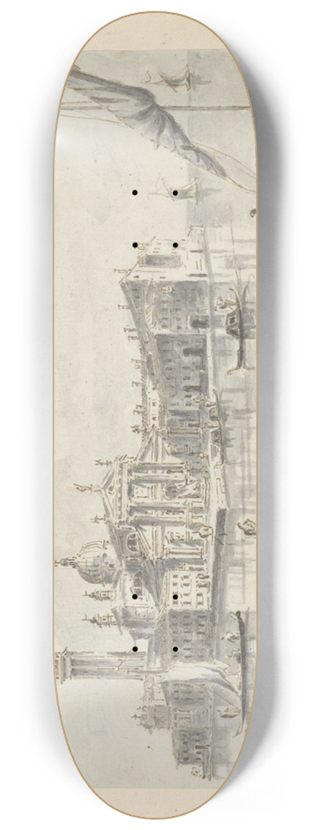 Giacomo Guardi - The Island of San Giorgio Maggiore 8.25 inch art skate deck