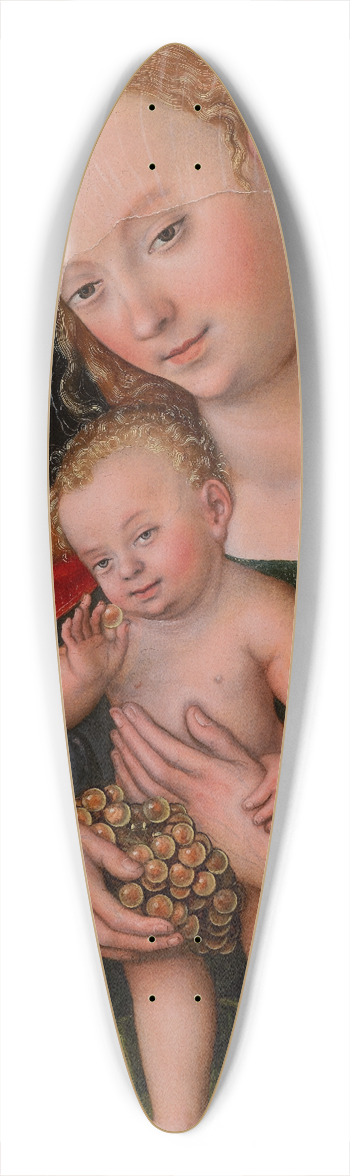 Lucas Cranach the Elder - Madonna and Child with Grapes 39.3 inch art pintail longboard deck
