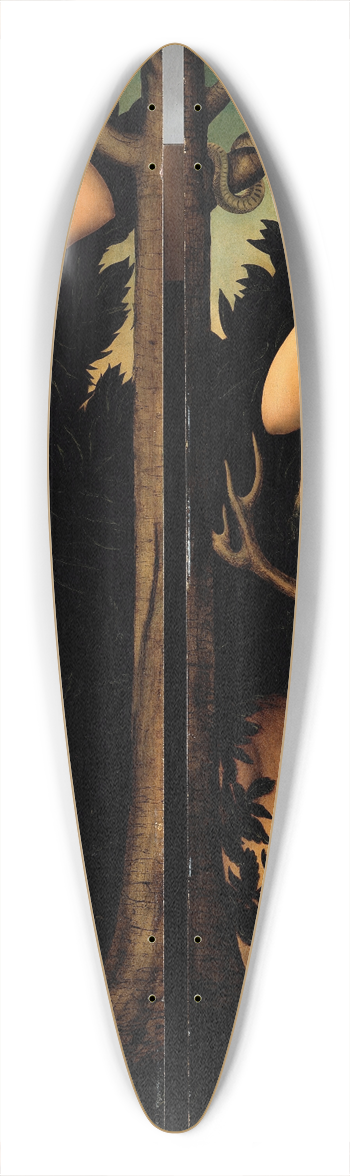 Lucas Cranach the Younger - Adam and Eve 39.3 inch art pintail longboard deck