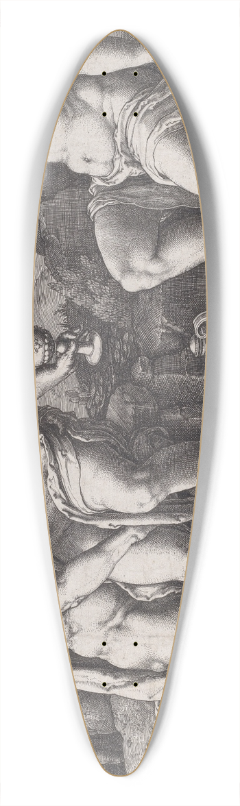 Lucas Van Leyden - Lot and His Daughters 39.3 inch art pintail longboard deck