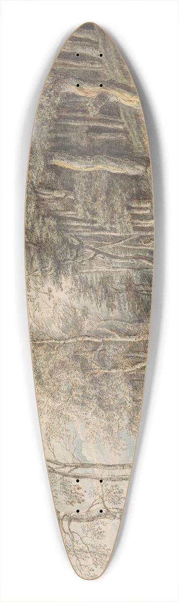Lucas van Uden - Boslandschap 39.3 inch art pintail longboard deck