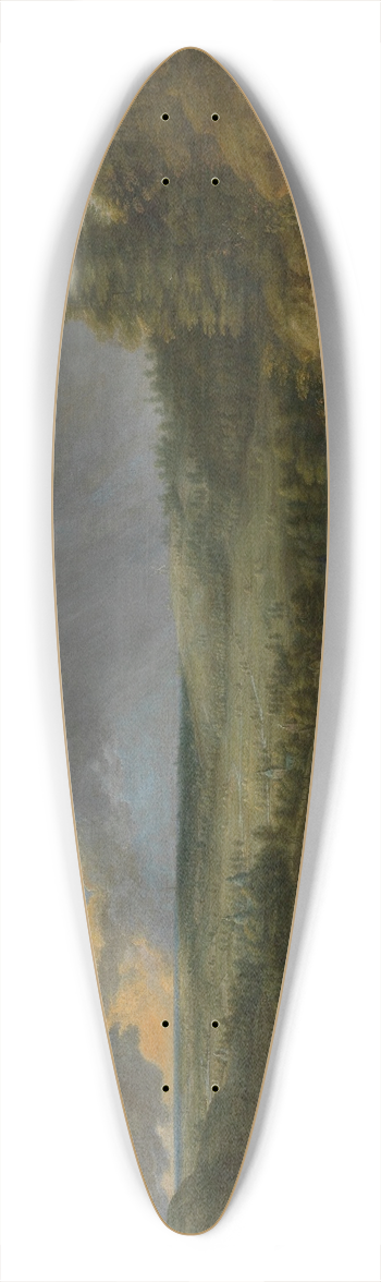 Lucas van Uden - Landscape with a Rainbow 39.3 inch art pintail longboard deck