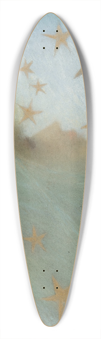 Lucien Lvy-Dhurmer - The Night 39.3 inch art pintail longboard deck
