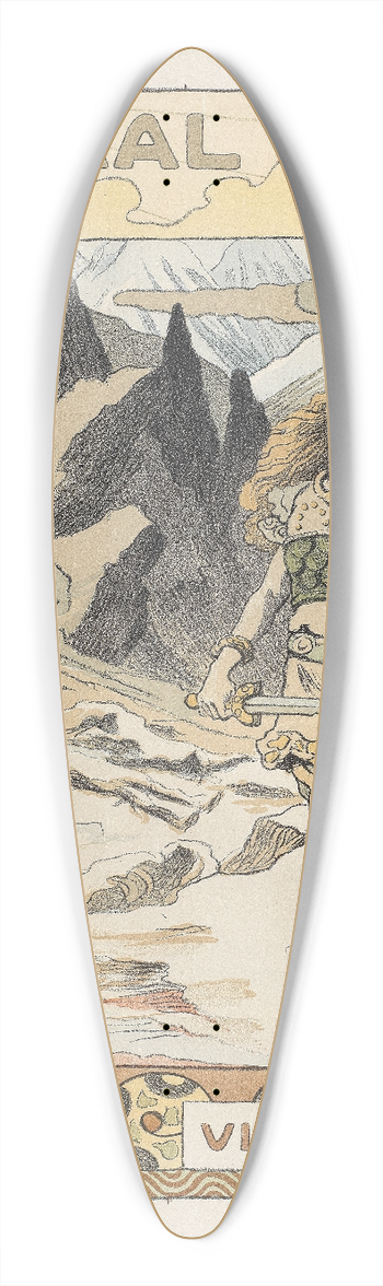 Lucien Metivet - Fervaal 39.3 inch art pintail longboard deck