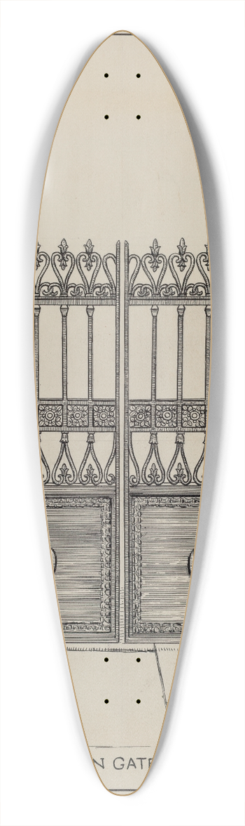 Lucien Verbeke - Cast Iron Gate 39.3 inch art pintail longboard deck