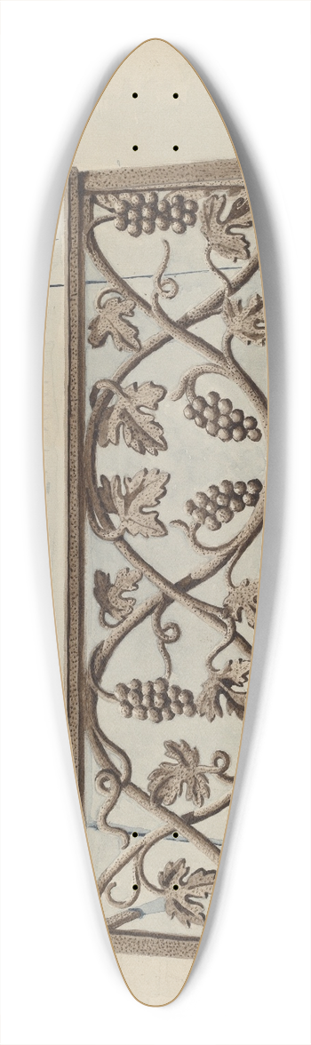 Lucien Verbeke - Cast Iron Railing 39.3 inch art pintail longboard deck