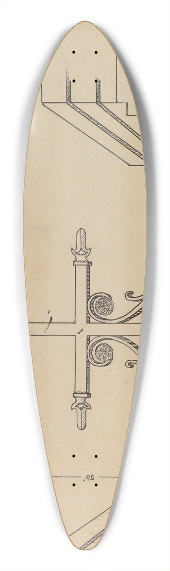 Lucien Verbeke - Cross 39.3 inch art pintail longboard deck