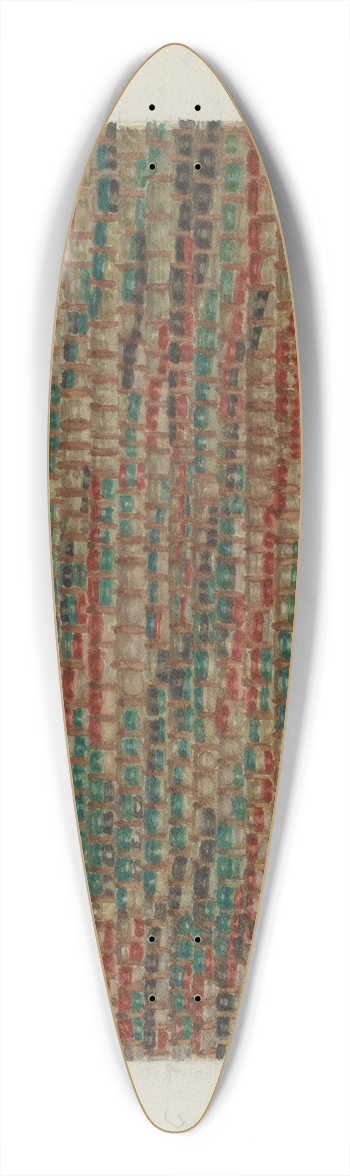 Lucille Chabot - Shaker Rug Strips 39.3 inch art pintail longboard deck