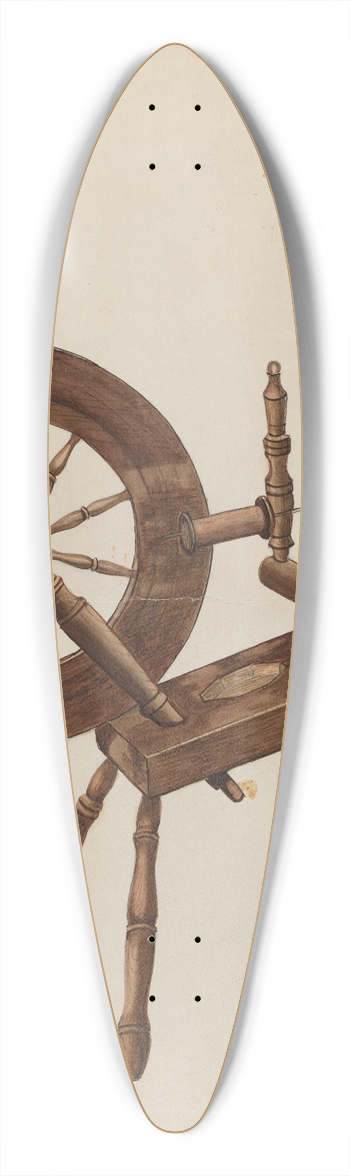 Ludmilla Calderon - Spinning Wheel 39.3 inch art pintail longboard deck