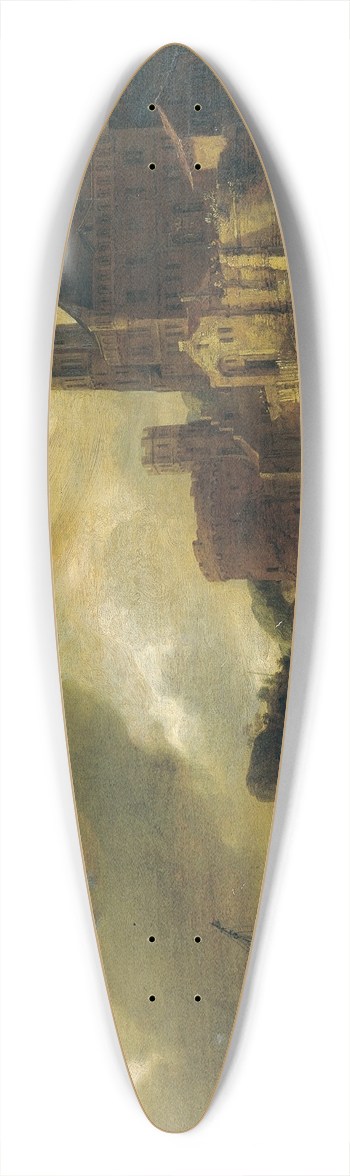 Ludolf Backhuysen II - The shipwreck 39.3 inch art pintail longboard deck