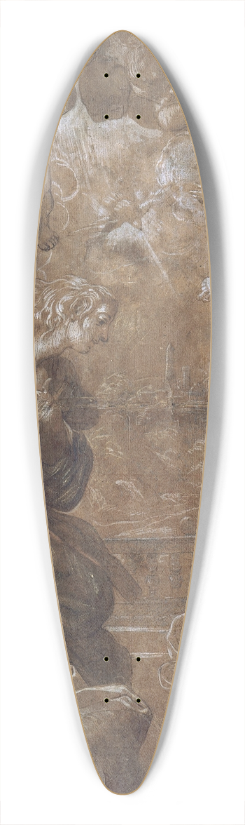 Ludovico Carracci - Annunciation 39.3 inch art pintail longboard deck