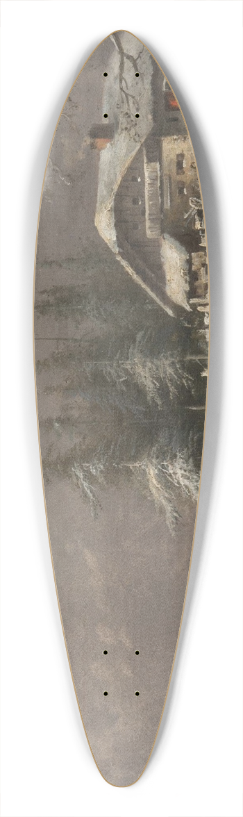 Ludvk Bartk - Winter Landscape 39.3 inch art pintail longboard deck