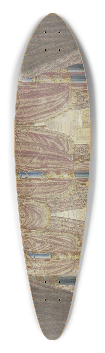 Ludwig Daniel Philipp Schmidt - Oriental hall 39.3 inch art pintail longboard deck