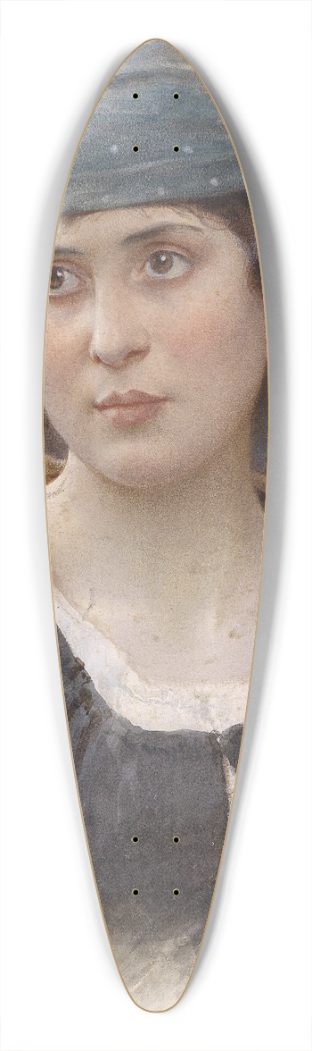 Ludwig Johann Passini - Mdchen mit grnem Kopftuch 39.3 inch art pintail longboard deck