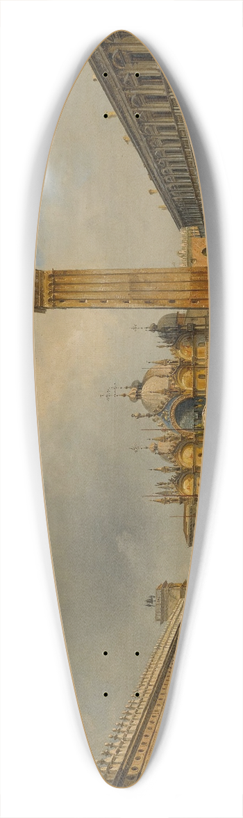 Luigi Querena - Venice, a view of St. Marks Square 39.3 inch art pintail longboard deck