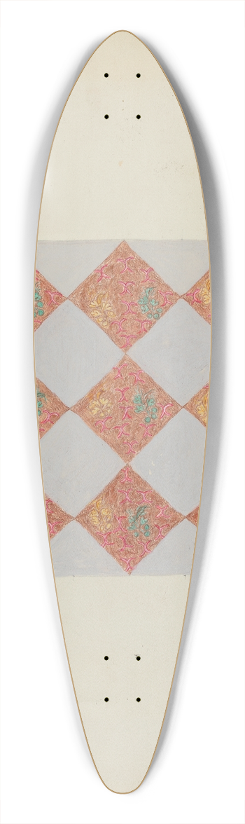 Mabel Ritter - Patchwork Square 39.3 inch art pintail longboard deck