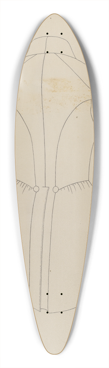 Mae A. Clarke - Tail Coat 39.3 inch art pintail longboard deck