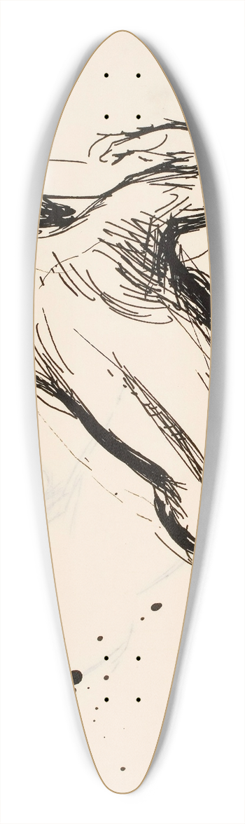 Magnus Enckell - Harjoitelmapiirustus Kultakauteen 39.3 inch art pintail longboard deck