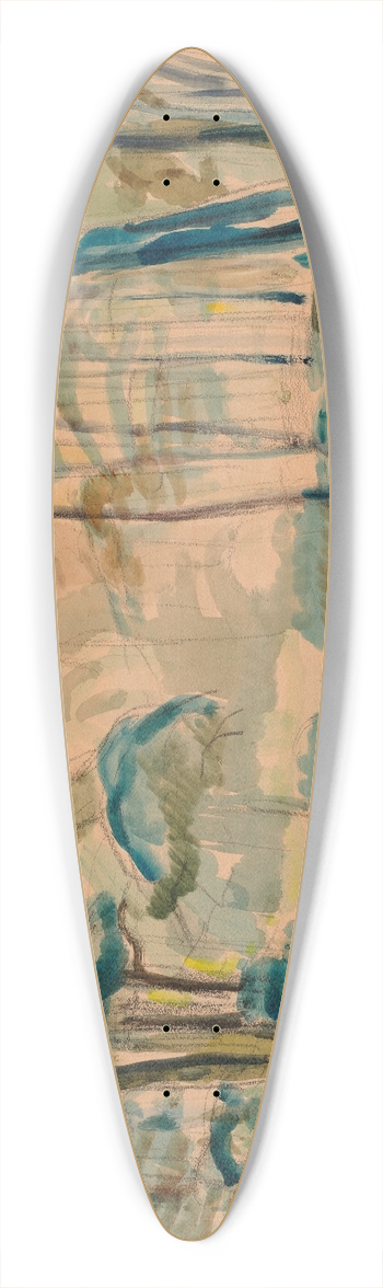 Magnus Enckell - Small Lake 39.3 inch art pintail longboard deck