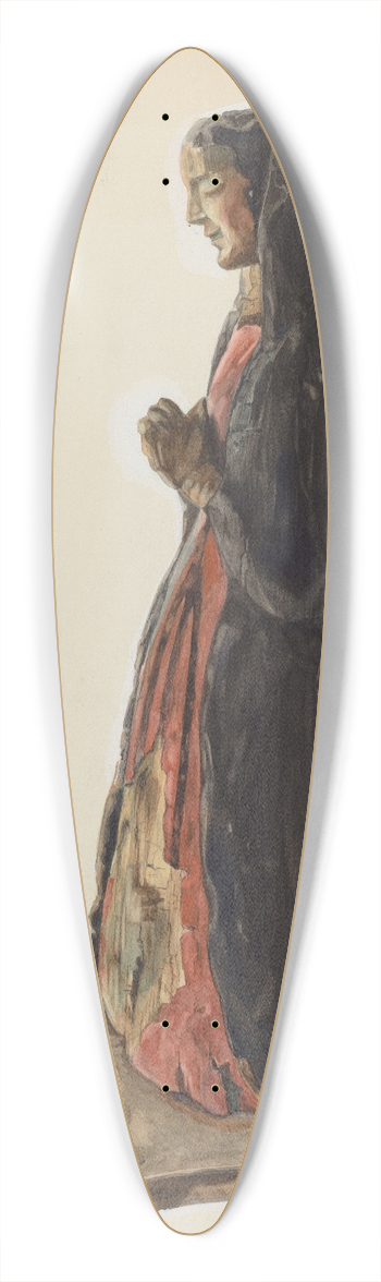 Majel G. Claflin - Bulto (Santa Rita) 39.3 inch art pintail longboard deck