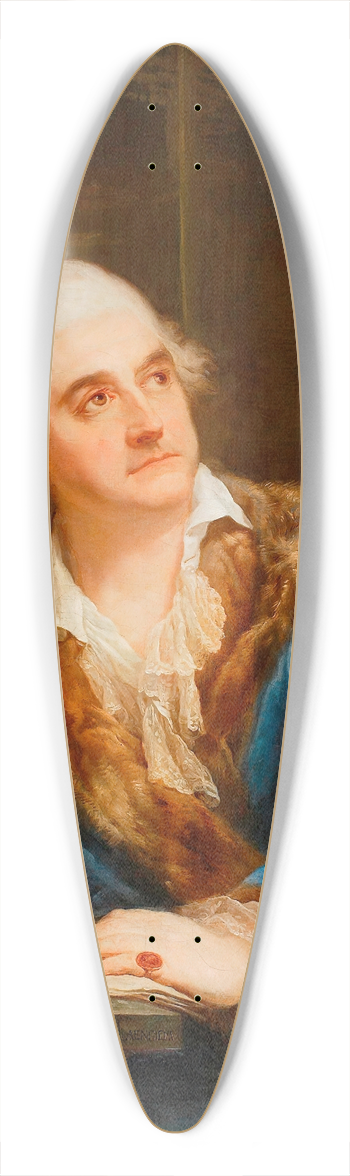 Marcello Bacciarelli - Portrait of Stanisaw August with hourglass 39.3 inch art pintail longboard deck