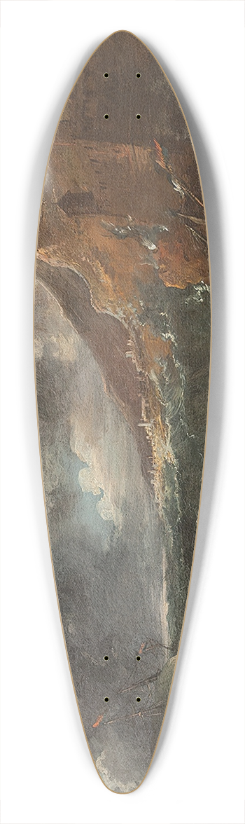 Marco Ricci - Ships in a Gale 39.3 inch art pintail longboard deck