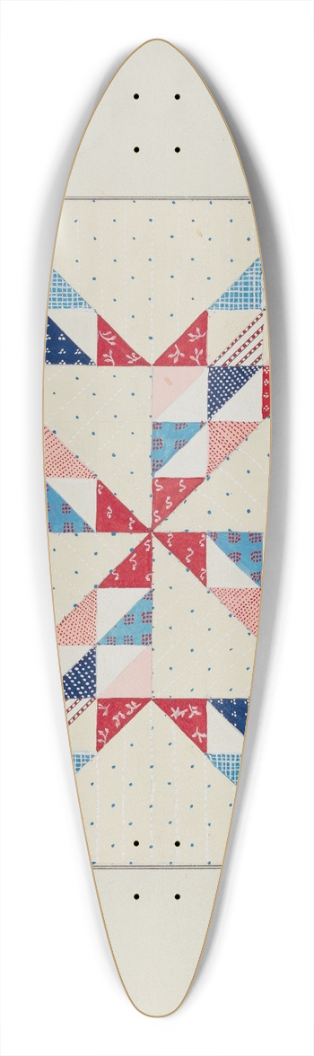 Margaret Linsley - Quilt  Eastern Star 39.3 inch art pintail longboard deck
