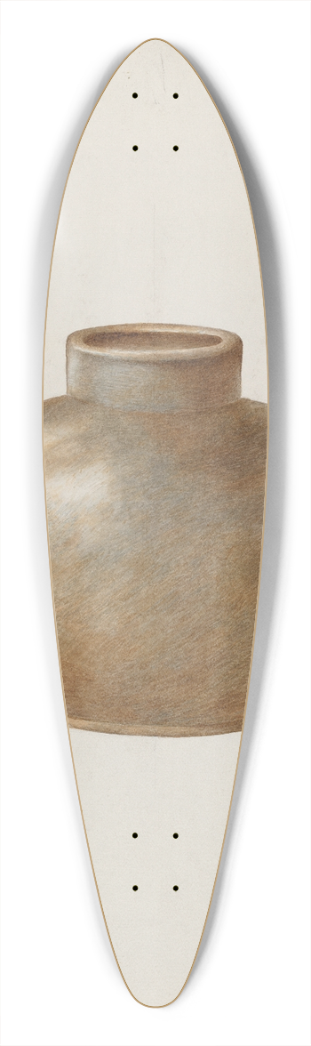 Margaret Stottlemeyer - Stone Fruit Jar 39.3 inch art pintail longboard deck