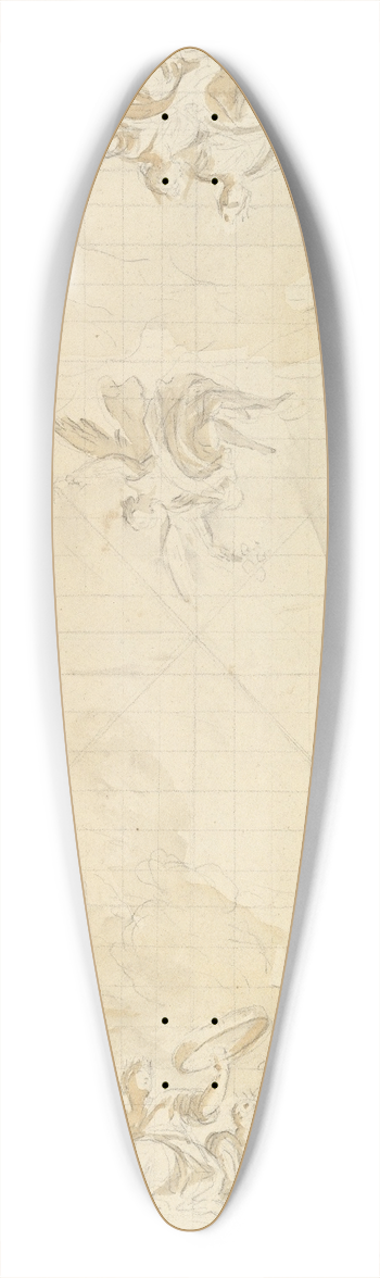 Mariano Salvador Maella - Design for a Ceiling 39.3 inch art pintail longboard deck