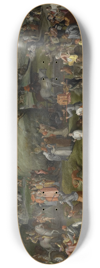 Gillis Mostaert - Allegory of Abuses by the Authorities of Church and State 8.25 inch art skate deck
