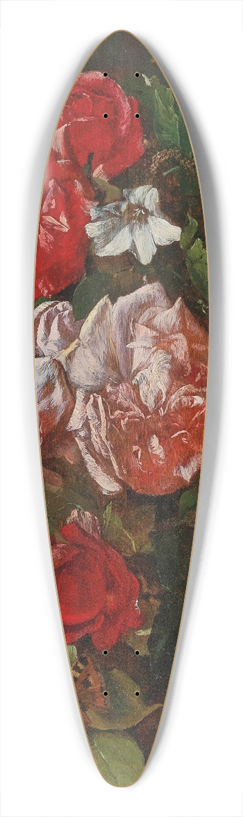 Marie Absolon - Roses 39.3 inch art pintail longboard deck