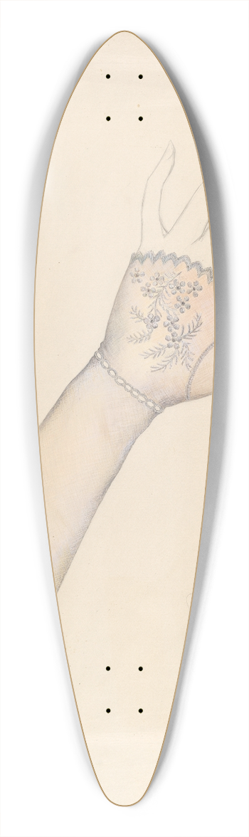 Marie Alain - Mitt 39.3 inch art pintail longboard deck