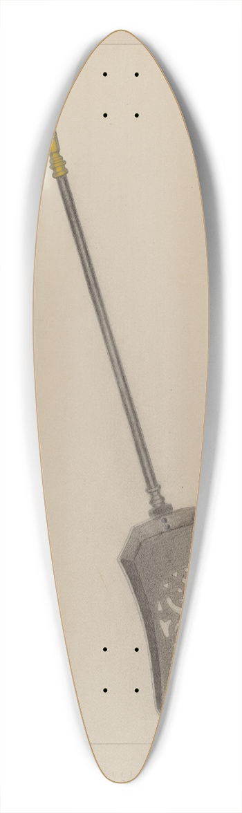 Marie Famularo - Fire Shovel 39.3 inch art pintail longboard deck