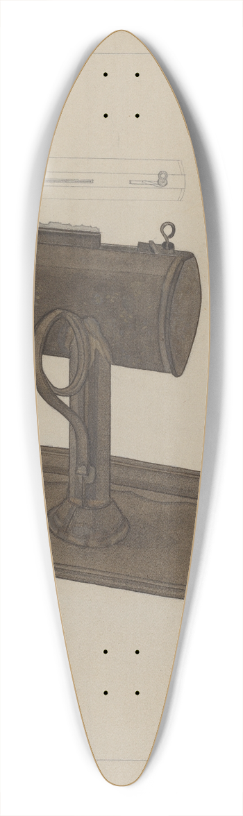 Marie Famularo - Lamp and Tallow Strainer 39.3 inch art pintail longboard deck