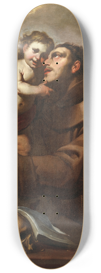Gioacchino Assereto - Saint Anthony Of Padua With The Christ Child 8.25 inch art skate deck