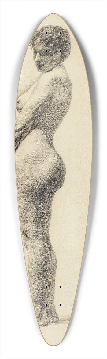 Marie Mathieu - Standing Female Nude 39.3 inch art pintail longboard deck
