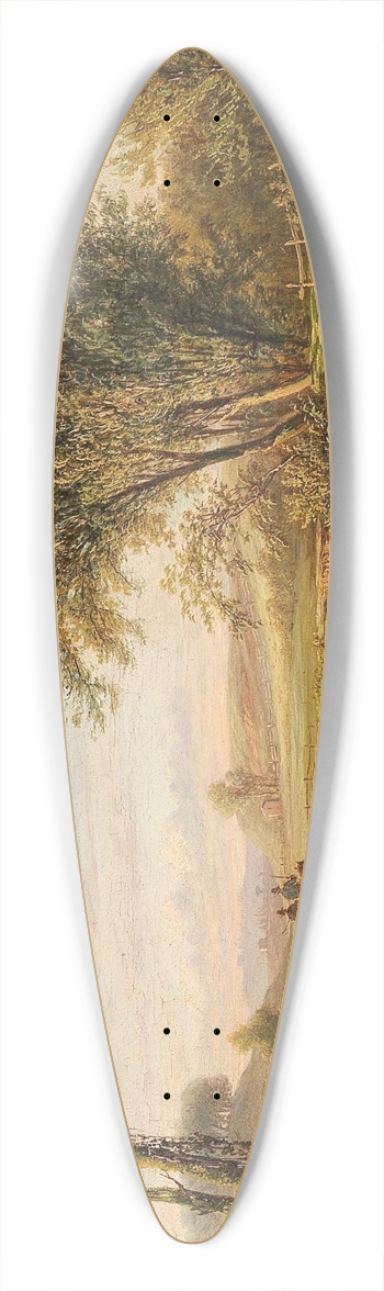 Marinus Adrianus Koekkoek - Riders in a Vast Landscape 39.3 inch art pintail longboard deck