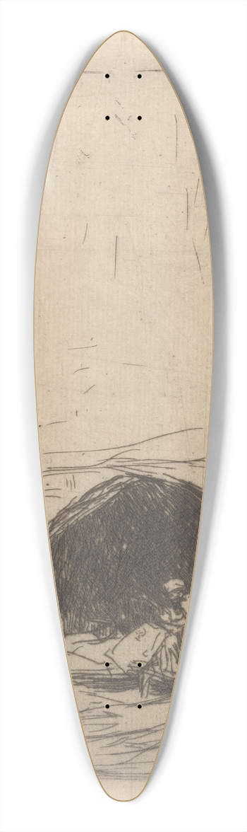 Marius Bauer - Bazaar in Constantinopel 39.3 inch art pintail longboard deck