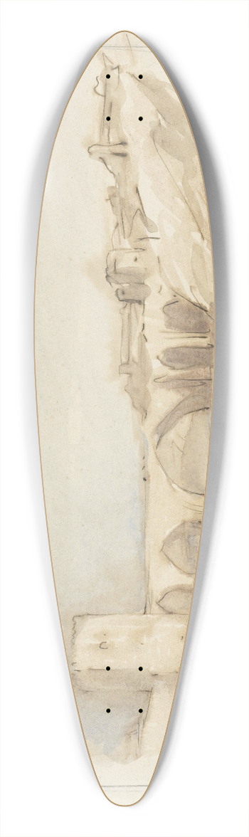 Marius Bauer - Brug van Toledo 39.3 inch art pintail longboard deck