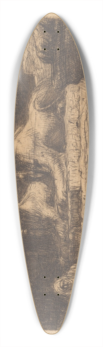 Marius Bauer - Egyptische tempelwachters 39.3 inch art pintail longboard deck