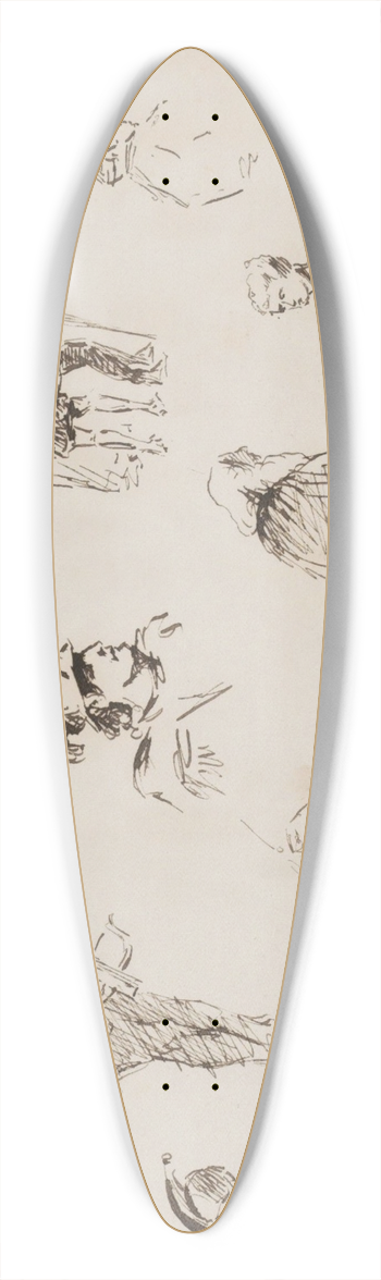Marius Bauer - Figuurstudies, onder andere met een boogschutter 39.3 inch art pintail longboard deck