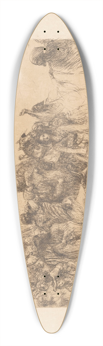 Marius Bauer - Intocht van een pasja 39.3 inch art pintail longboard deck